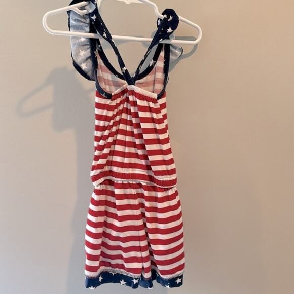 AnnLoren Boutique 2/3T Stars & Stripes Patriotic Sleeveless Romper NWOT - Picture 7 of 8